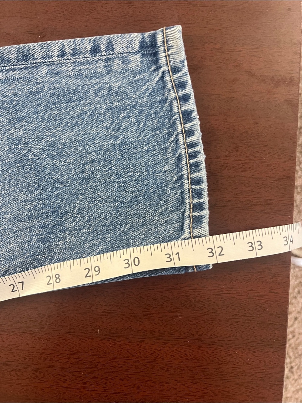 American Eagle Outfitters Classic Blue Denim Mom Jean - Picture 8 of 8